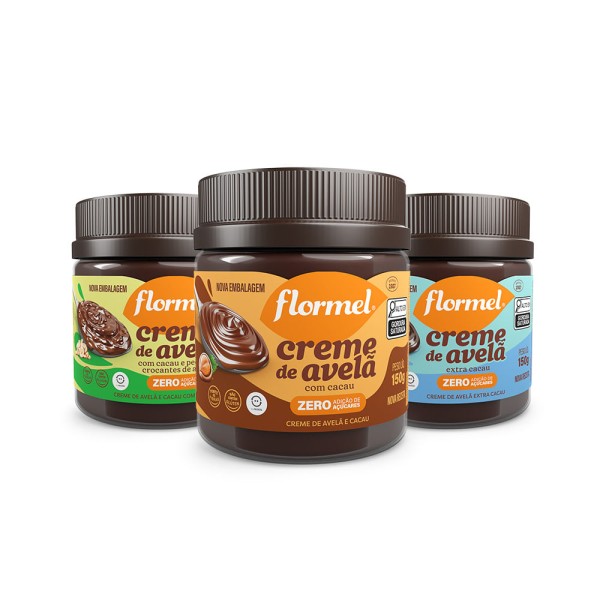 Encontraproduto.com.br - Kit Cremes De Avelã Zero Açúcar Flormel