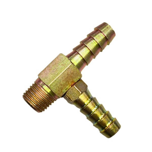 Encontraproduto.com.br - T para Compressor 02 Saidas Rosca 1/4 Espigao 1/4 - Lubefer