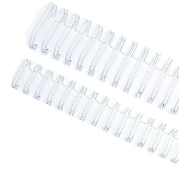 Encontraproduto.com.br - Wire-o Garra Duplo Anel 7/16 85 Fls Carta 3x1 Branco 100 Und