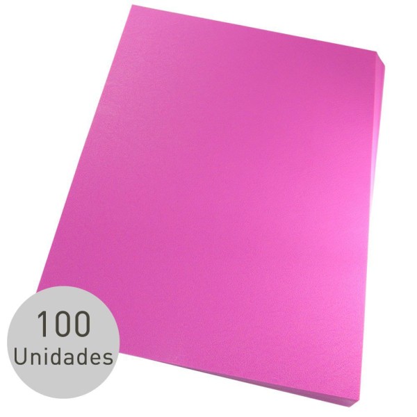 Encontraproduto.com.br - Capa para encadernação A3 Rosa PP Couro 0,30mm 100un