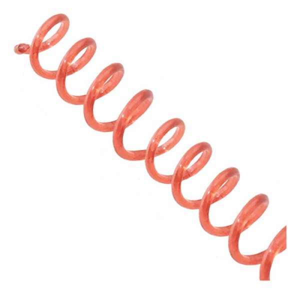 Encontraproduto.com.br - Espirais para Encadernação Rosa Transparente 12mm 70 Folhas 100 und
