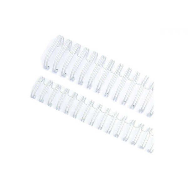Encontraproduto.com.br - Wire-o Garra Duplo Anel 3/4 p/ 140 Fls Carta 2x1 Branco 50