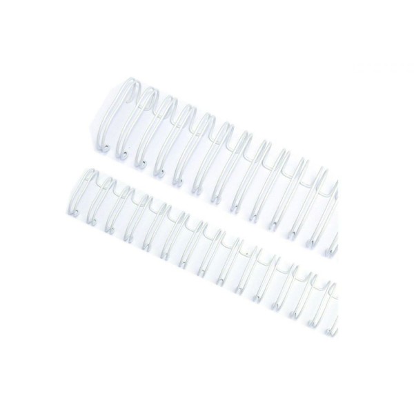 Encontraproduto.com.br - Wire-o Garra Duplo Anel 3/4 p/ 140 Fls Carta 2x1 Branco 50