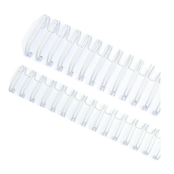 Wire-o Garra Duplo Anel 3/4 p/ 140 Fls Carta 2x1 Branco 50