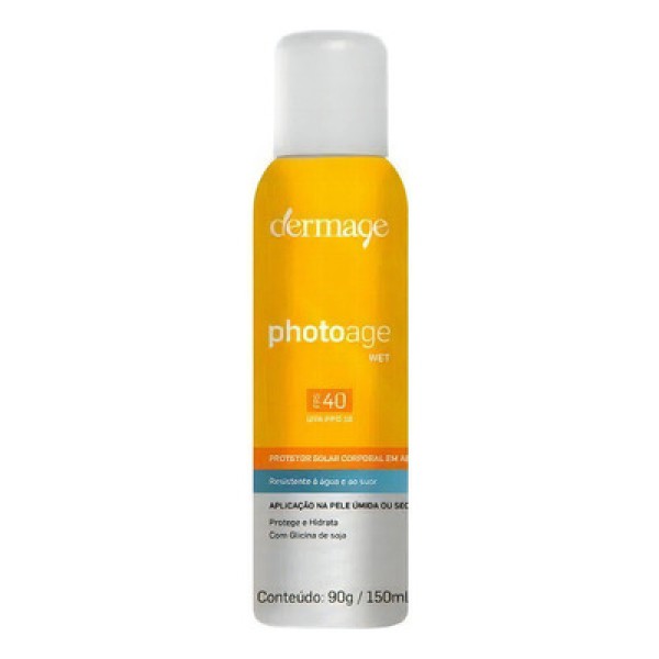 Protetor Solar Aerossol Corporal Dermage Photoage Wet Fps40 150ml