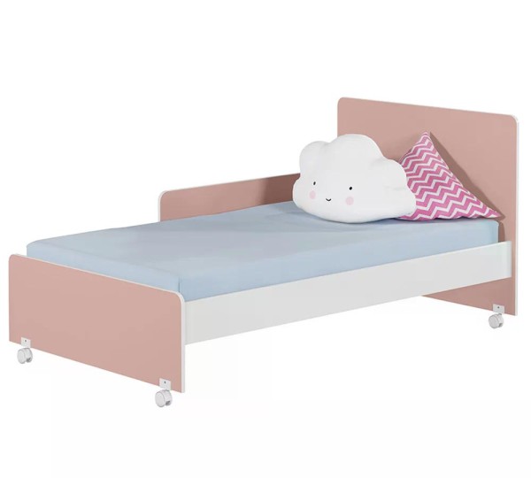 Encontraproduto.com.br - Berço Mini Cama Com Colchao Encanto 3200 Rose Branco Peternella