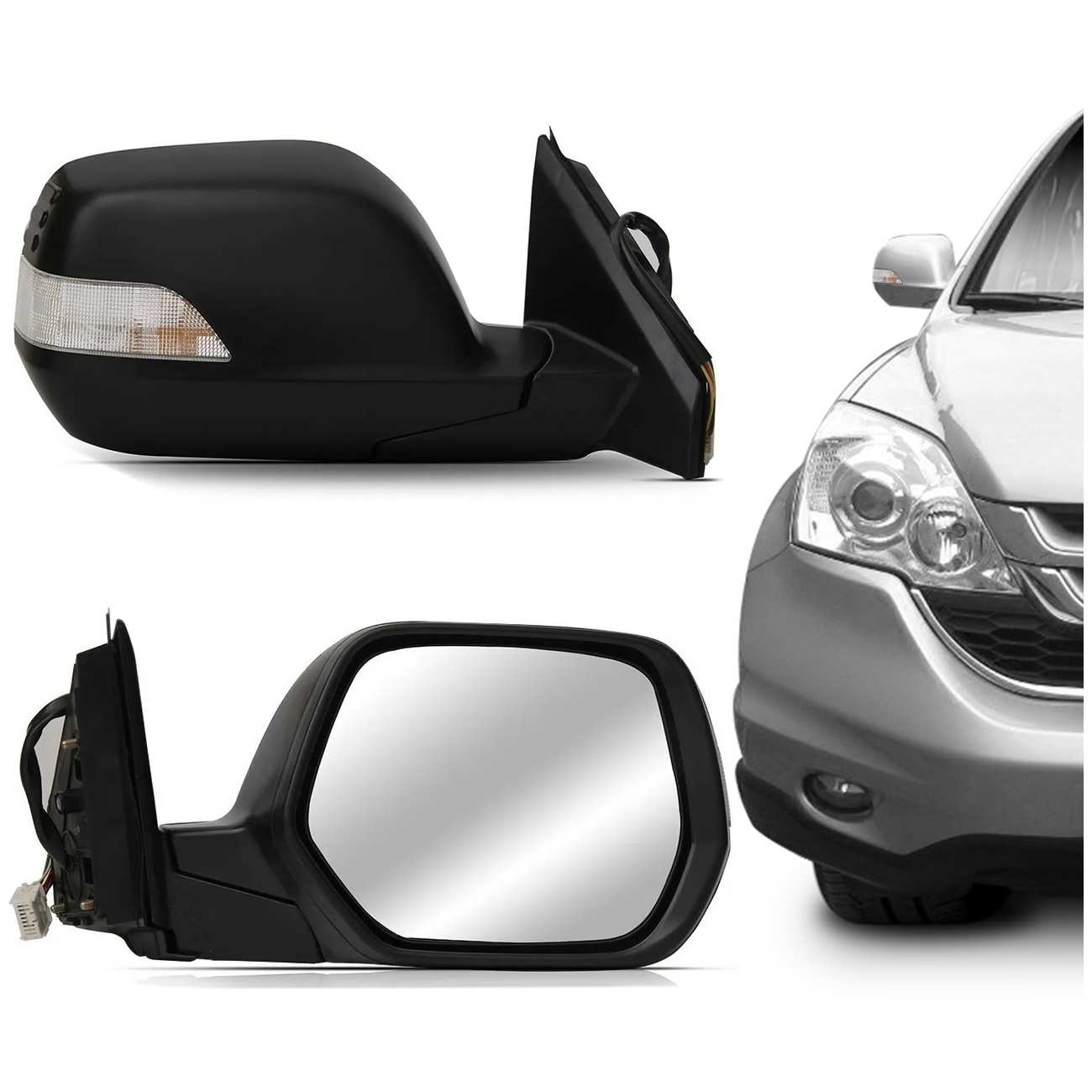 Retrovisor Elétrico Compatível CRV 2007 2008 2009 2010 2011 com Pisca