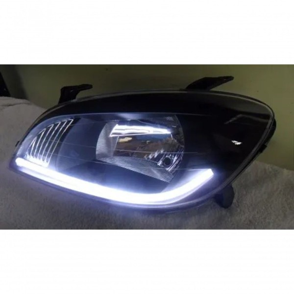 Encontraproduto.com.br - Par Fita Barra Led Neon 12v Para Farol 50cm Branca