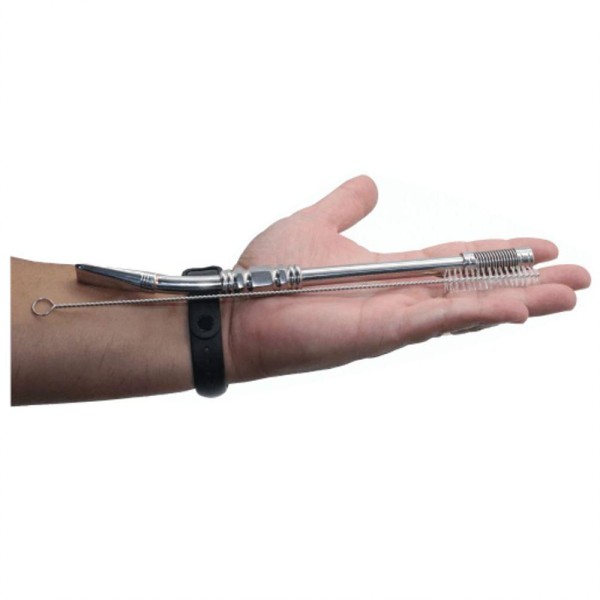 Encontraproduto.com.br - Bomba Terere Chimarrao Inox C/ Mola Regulavel Escova Limpeza 091 / 5788