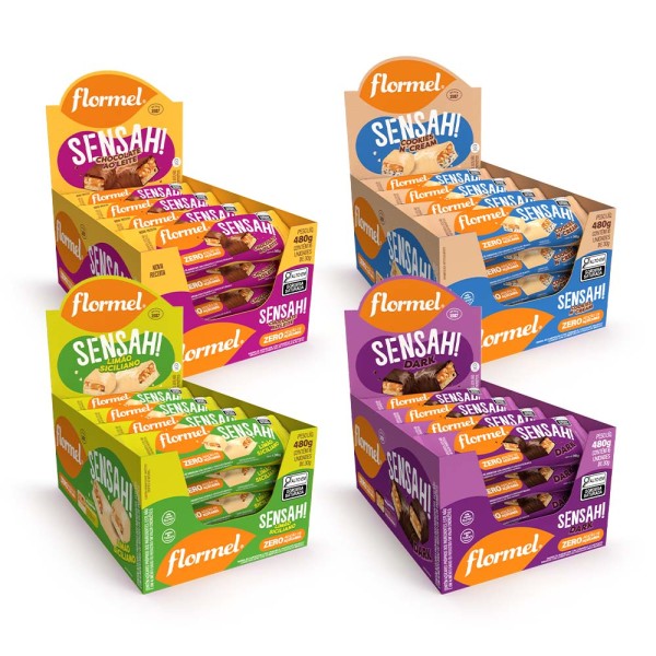 Encontraproduto.com.br - Kit Barras de Chocolate Zero Sensah - sabores sortidos