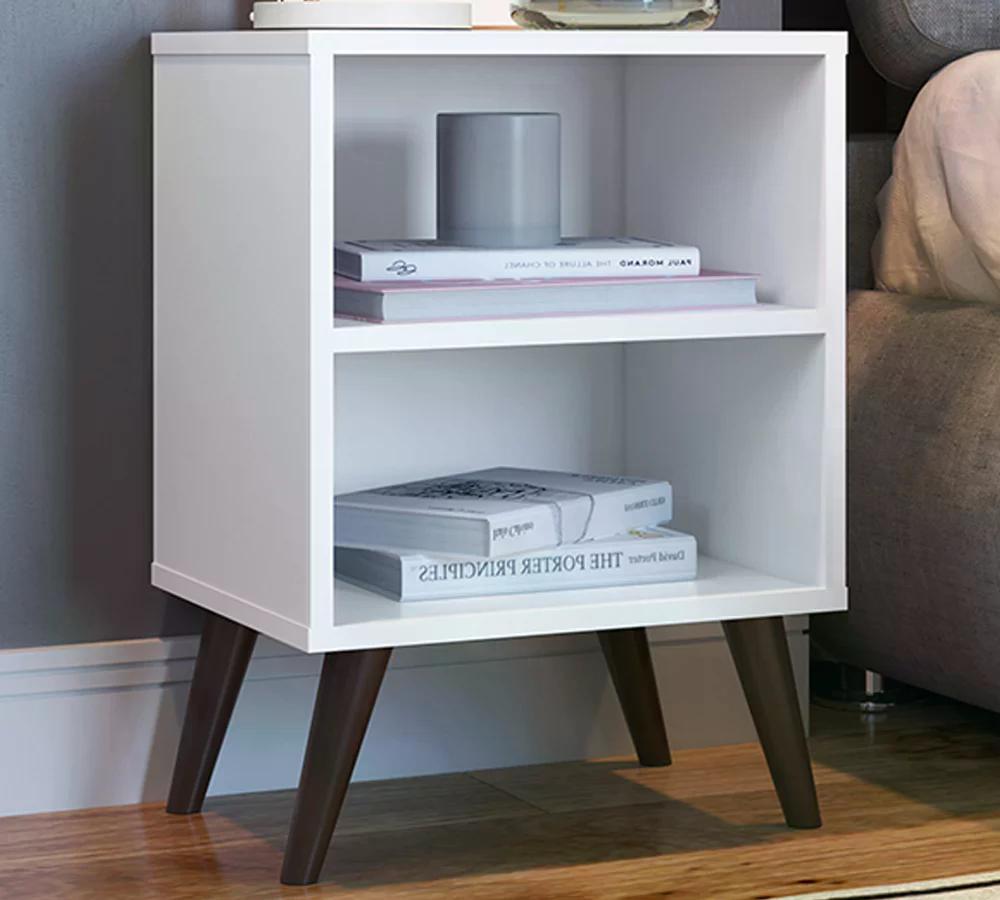 Encontraproduto.com.br - Mesa de Cabeceira Com Prateleira CB200 Completa Moveis