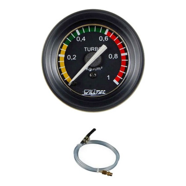 Encontraproduto.com.br - Manômetro Turbo Medidor Pressão Universal 0-1kgf/cm² 52mm Willtec