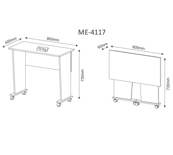 Encontraproduto.com.br - Mesa Multiuso Dobravel Para Notebook Me4117 Carvalho