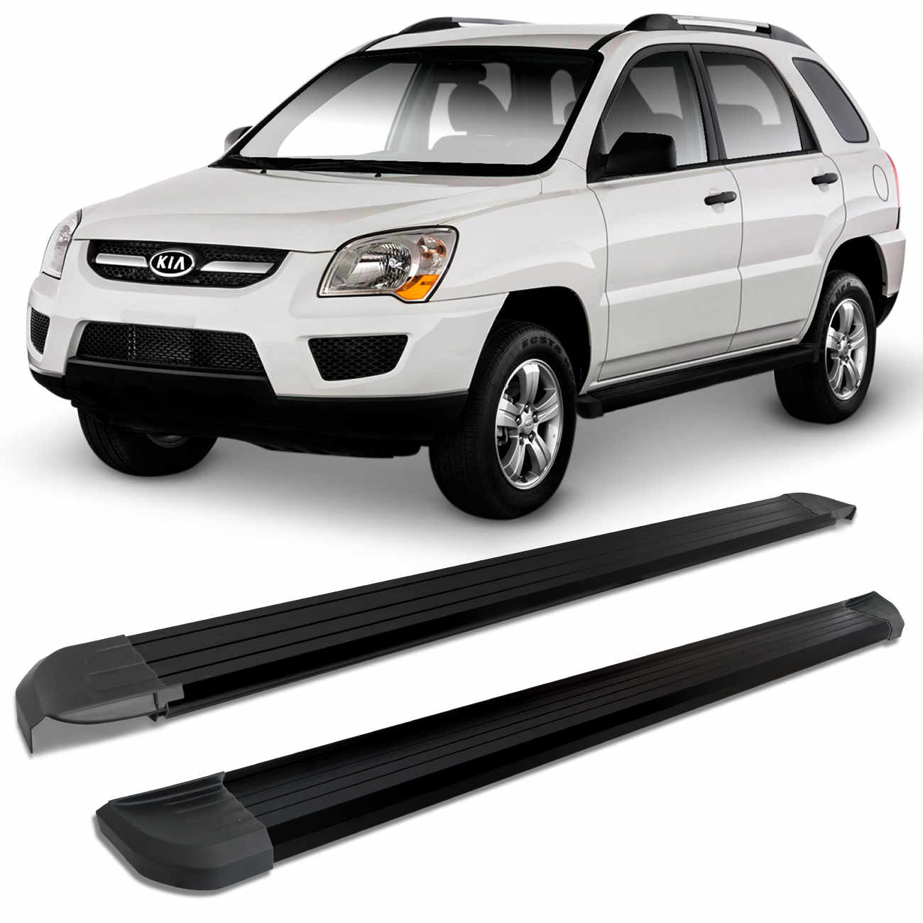 Estribo Lateral Kia Sorento 2004 2005 2006 2007 2008 2009 Preto Fosco Plataforma