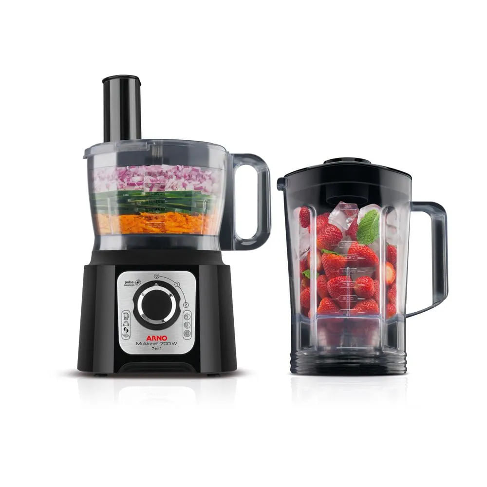 Encontraproduto.com.br - Processador De Alimentos Multichef Arno 7 Em 1 MP70 Preto