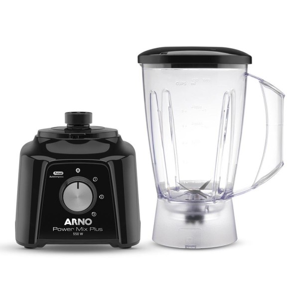 Encontraproduto.com.br - Liquidificador Arno Power Mix Plus Vermelho com Jarra de 2 litros Cristalina LQ21