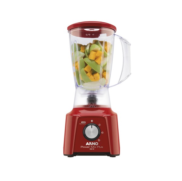 Encontraproduto.com.br - Liquidificador Arno Power Mix Plus Vermelho com Jarra de 2 litros Cristalina LQ21
