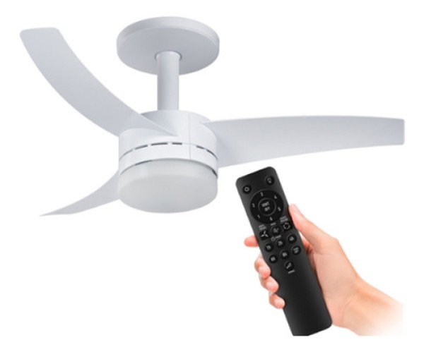 Encontraproduto.com.br - Ventilador de Teto Ultimate Branco 2 Lâmpadas Controle Remoto Bivolt