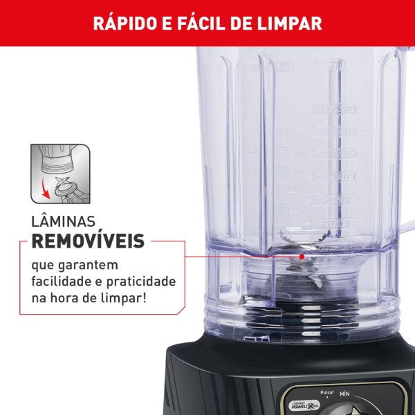 Encontraproduto.com.br - Liquidificador Arno Power Max Autolock 1400W Cinza LN82
