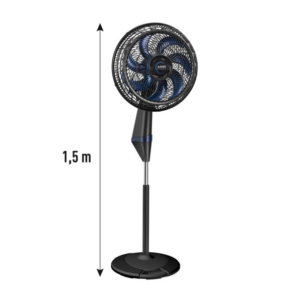 Encontraproduto.com.br - Ventilador de Coluna Arno VE7C X-treme 40CM 7 Pás Preto e Azul 220V