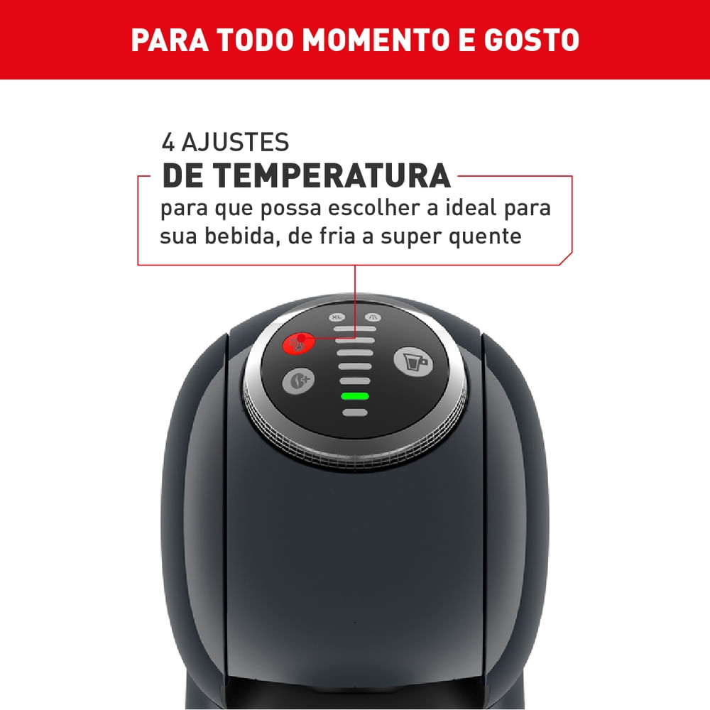 Encontraproduto.com.br - Nescafé Dolce Gusto Arno Genio S Plus Multibebidas Digital Automática Cinza DGS6