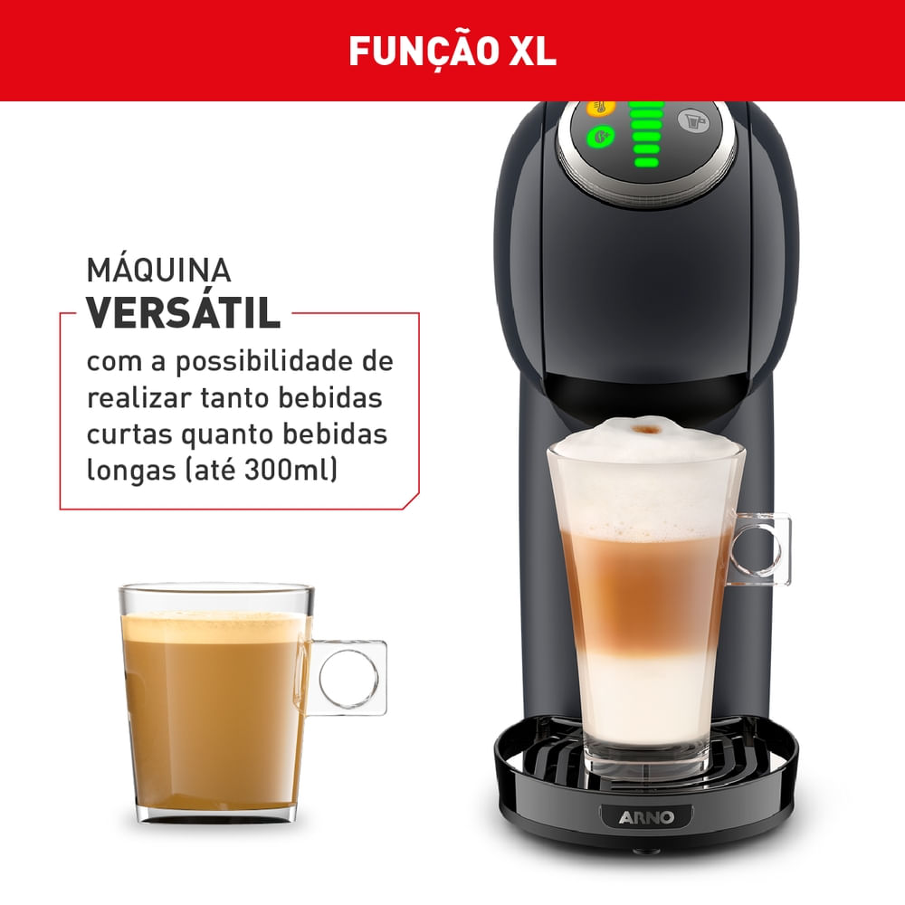 Encontraproduto.com.br - Nescafé Dolce Gusto Arno Genio S Plus Multibebidas Digital Automática Cinza DGS6