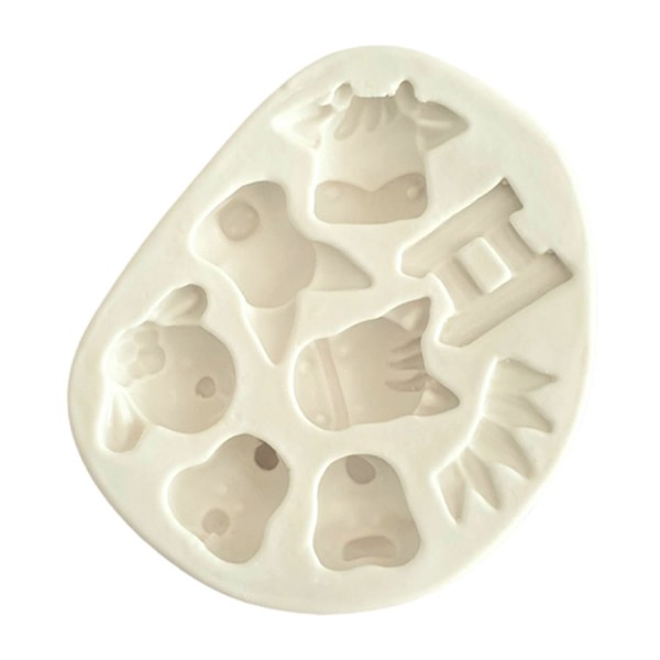 Encontraproduto.com.br - Molde De Silicone Fazendinha Animais COD 2483 MAZULLI
