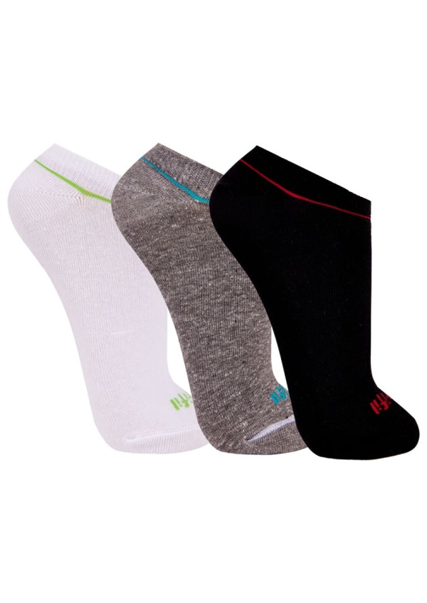 Encontraproduto.com.br - Kit 3 pares Meias Trifil Algodão Cano Curto Esporte 6234 Sortido