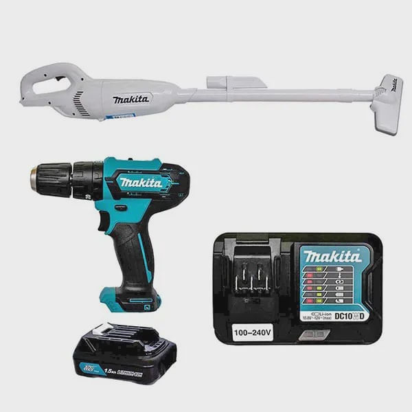 Parafusadeira/Furadeira + Aspirador 12v Bateria - Makita
