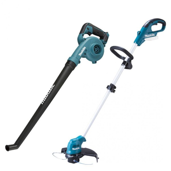 Kit Soprador e Aparador de Grama Makita a Bateria com Carregador a Bateria 12V Inclusos KITUB101+UR100
