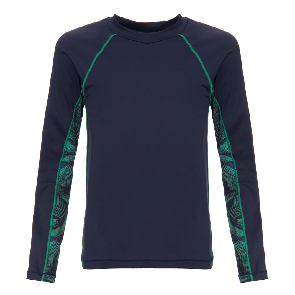 Camiseta Infantil Surf Com Proteção Solar UV Tech® Folhas