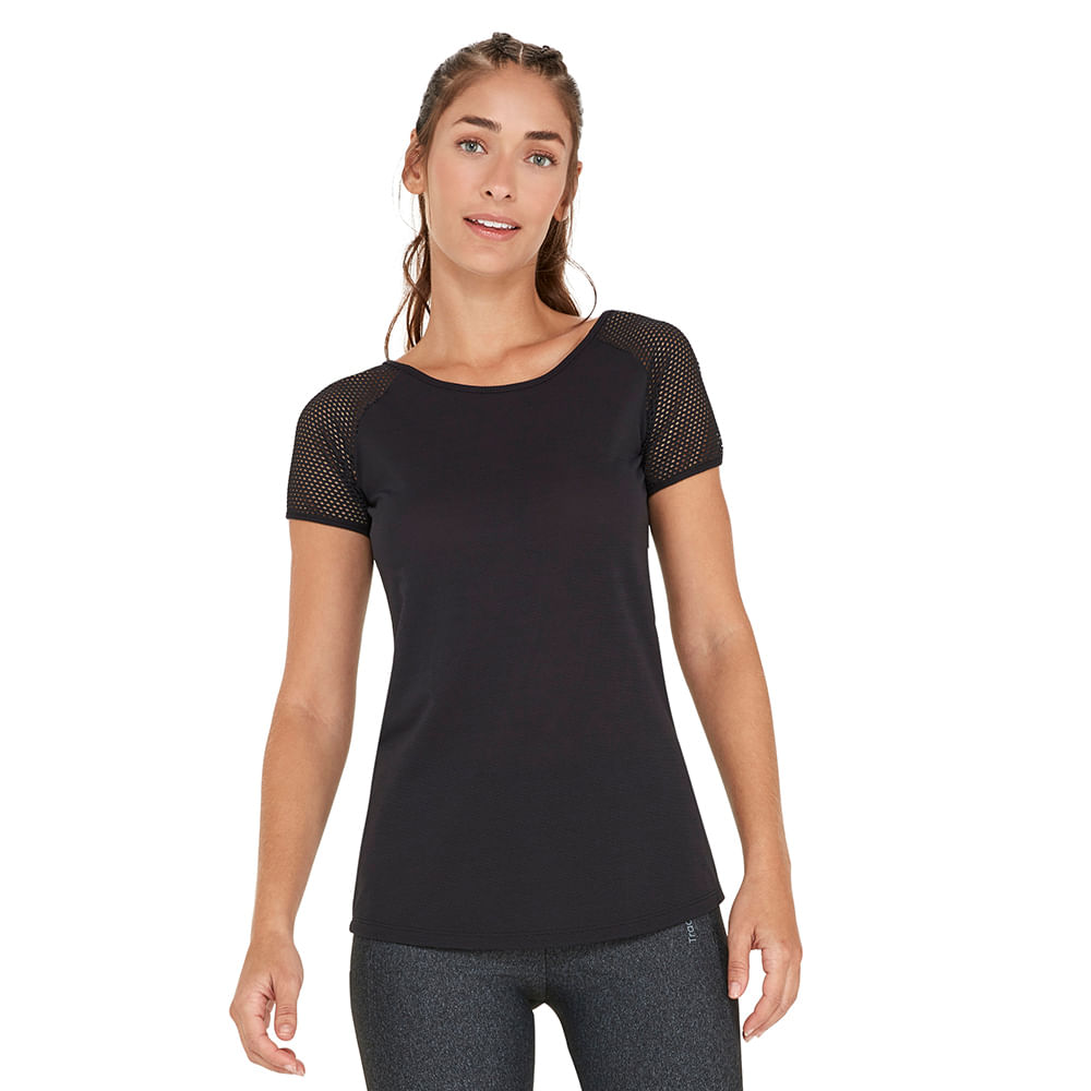 Camiseta Feminina Manga Curta Mesh