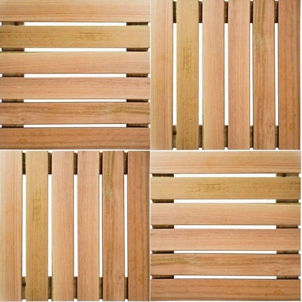 Encontraproduto.com.br - Conjunto Deck Moderno 30X30Cm Ripado Modular Para Varanda