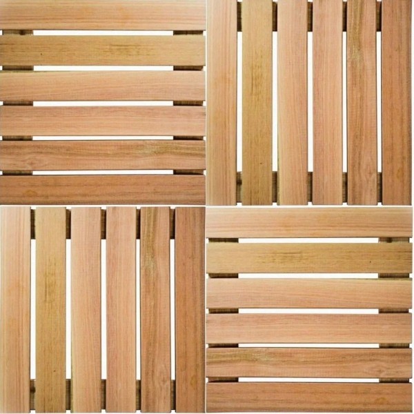 Encontraproduto.com.br - Combo Deck 50X50 Madeira Pinus 50X50Cm Vazado Para Piscina