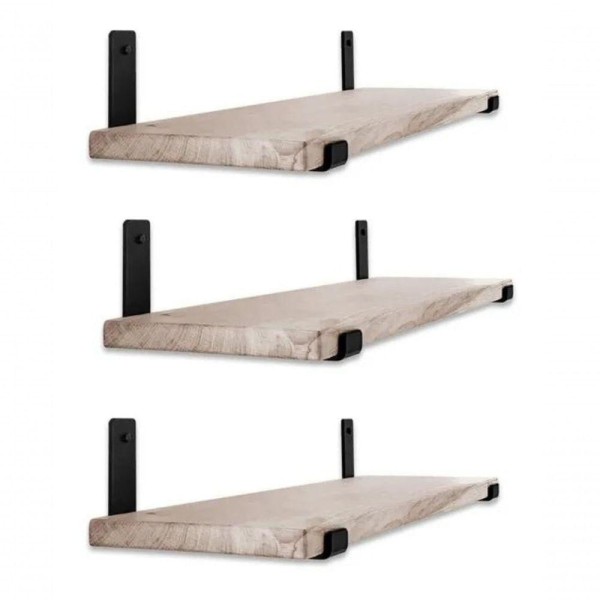 Encontraproduto.com.br - Combo 3 Tabuas De Preta 80x50x20 Com Par De Mão Francesa Para Cozinha
