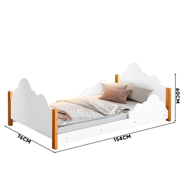 Encontraproduto.com.br - Cama Cercadinho Cristal Gold Infantil Branco