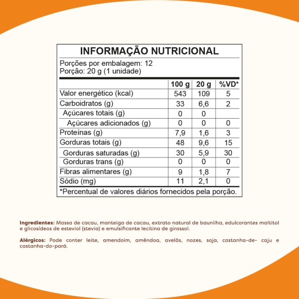 Encontraproduto.com.br - Kit Barras de Chocolate 72% Cacau com 3 unidades de 20g