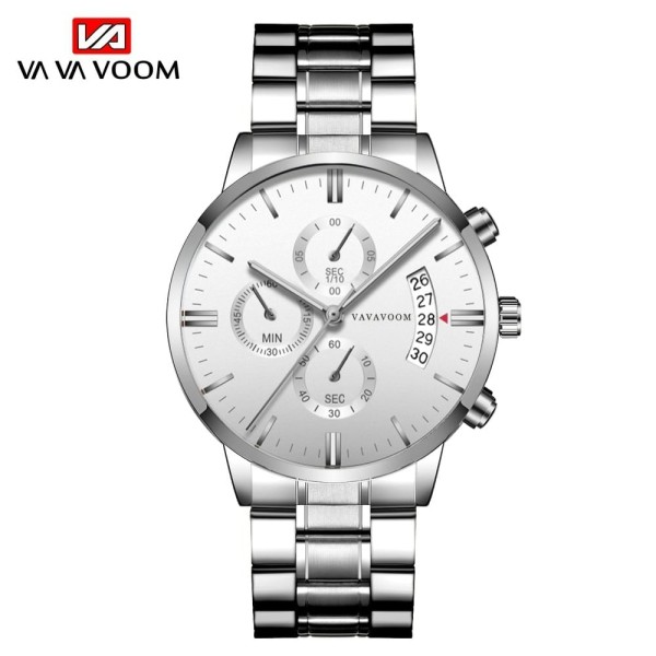 Encontraproduto.com.br - Relógio Masculino Aço Inoxidavel VA VA VOOM VA-214 À Prova DÁgua