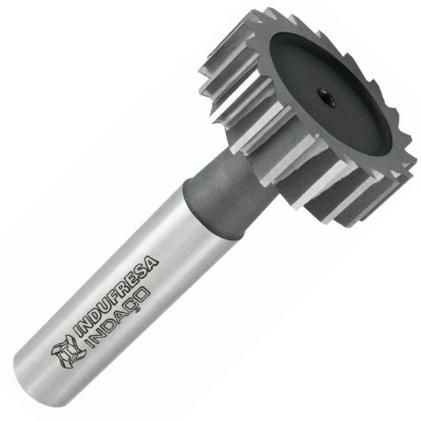 Encontraproduto.com.br - Fresa Para Rasgo De Chaveta Haste Cilíndrica, Dentes Retos Tipo Woodruff - Med. 22,5 X 6,0mm - Din 850 Ah - Cód. 1642 - Indaço
