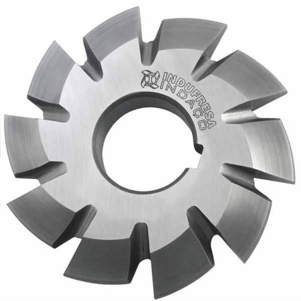 Encontraproduto.com.br - Fresa Módulo - M 4 Nº 1 - Para 12 A 13 Dentes - Perfil Constante, Dente Reto, Din 3972- Aço Hss (m2) - Ref. 2601 - Indaço