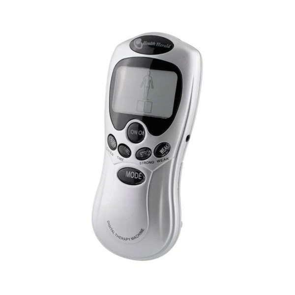 Encontraproduto.com.br - Massageador Elétrico Digital Para Dores Tensão Muscular 4 Eletrodos Fisioterapia Acupuntura