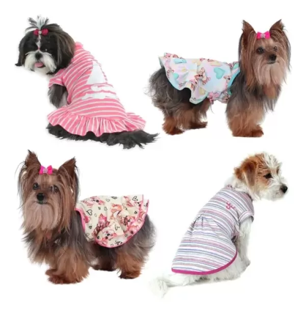 Encontraproduto.com.br - Vestido Flórida Rosa Cães 05 - Pickorruchos