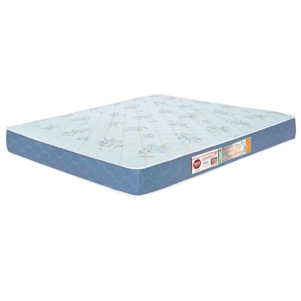 Colchão Casal King Max Espuma D45 180X200X18Cm Branco/Azul - Castor