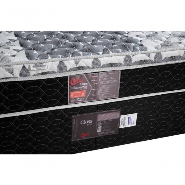 Encontraproduto.com.br - Cama Box + Colchão Castor Casal Class One Face Tecnopedic 138x188x52cm