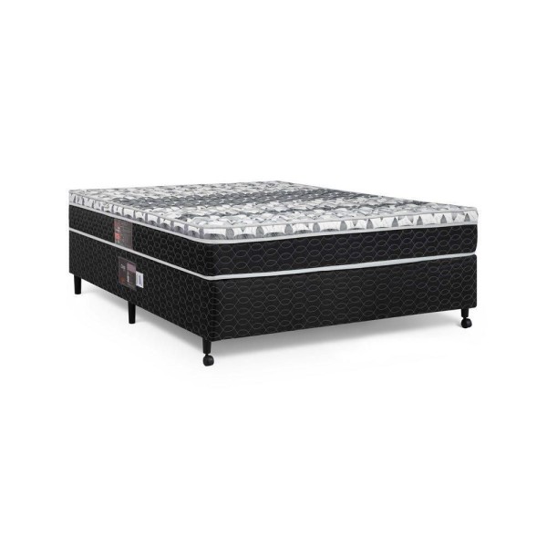Encontraproduto.com.br - Cama Box + Colchão Castor Casal Class One Face Tecnopedic 138x188x52cm