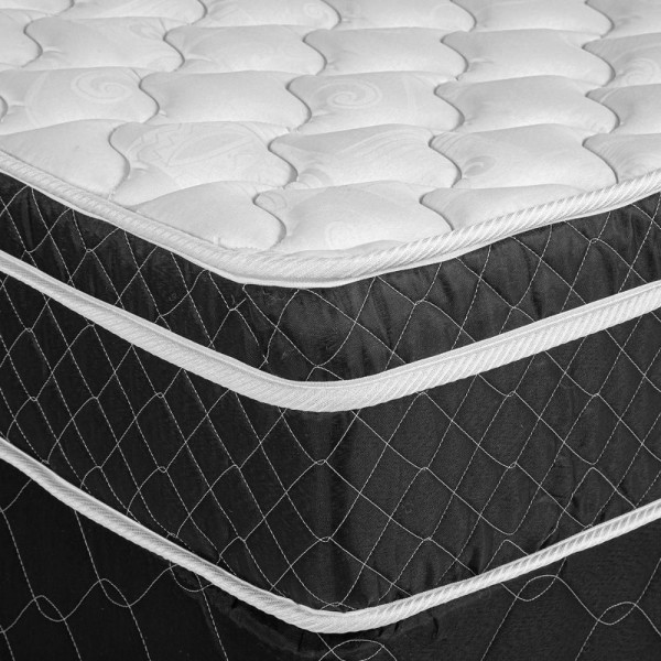 Encontraproduto.com.br - Cama Box + Colchão Netsono King Class One Face Molas Pocket 180x200x52cm