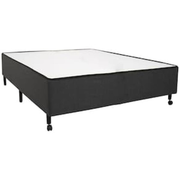 Base Box de Casal Castor New Alfa com Revestimento em Tecido Poliéster 40x138x188cm - Cinza