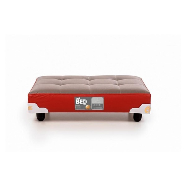 Encontraproduto.com.br - Colchão PET Cachorro / Gato Pequeno  Castorpet Bed Cinza/Vermelho (40x60x12) - Castor