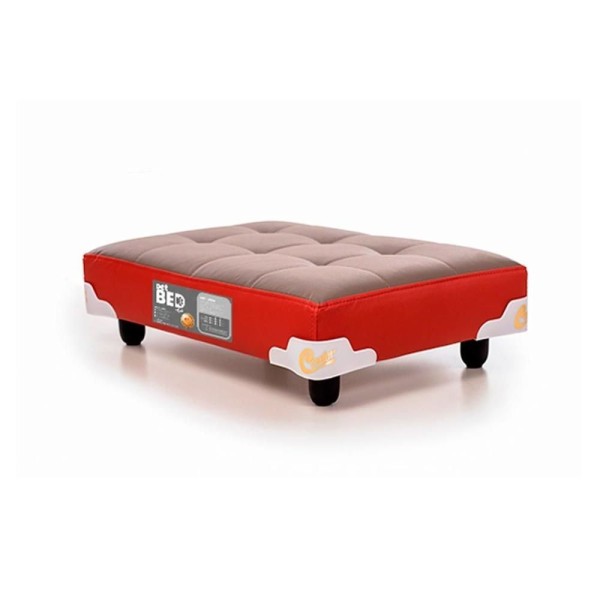 Encontraproduto.com.br - Colchão PET Cachorro / Gato Pequeno  Castorpet Bed Cinza/Vermelho (40x60x12) - Castor