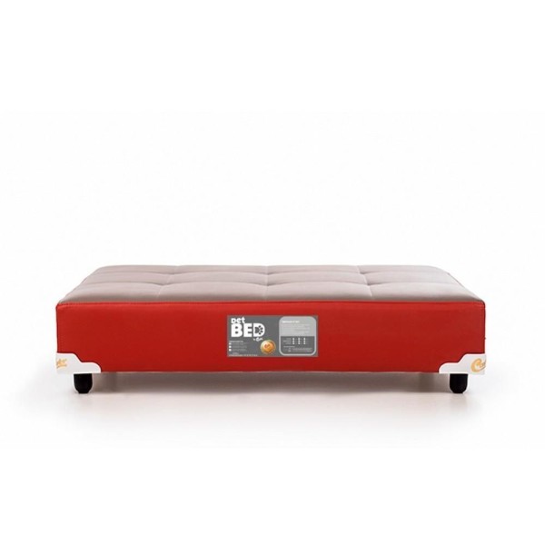 Encontraproduto.com.br - Colchão PET Cachorro / Gato Grande  Castorpet Bed Cinza/Vermelho (100x80x19) - Castor